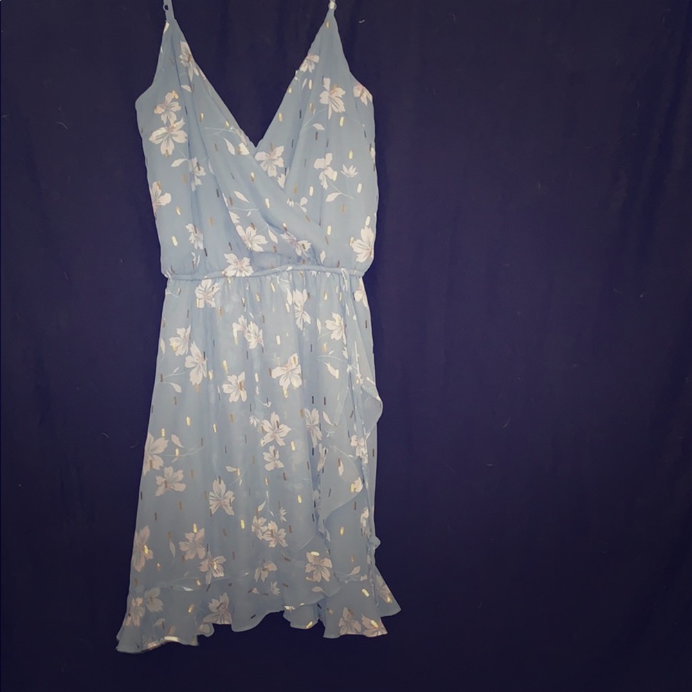 Blue Floral Mini Dress